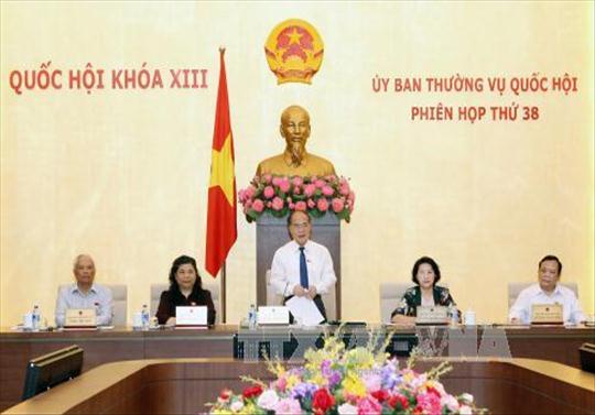 Khai mạc Phiên họp thứ 38 của Ủy ban Thường vụ Quốc hội